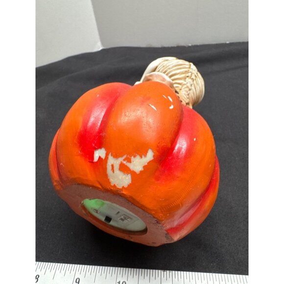 Halloween Skeleton On Light UP Pumpkin Figurine - Picture 9 of 10